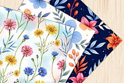 Bright Watercolor Floral Digital, a Pattern Graphic by Coco Bloom (Thumbnail 3 of 8)