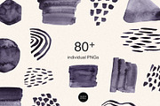 Watercolor Shapes for Procreate & PS, a Brush Add-On by Sweet Fig (Thumbnail 4 of 11)