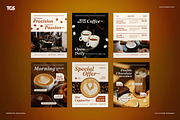 Coffee Shop Social Media Post Pack, a Flyer Template by The Good Store (Thumbnail 1 of 4)