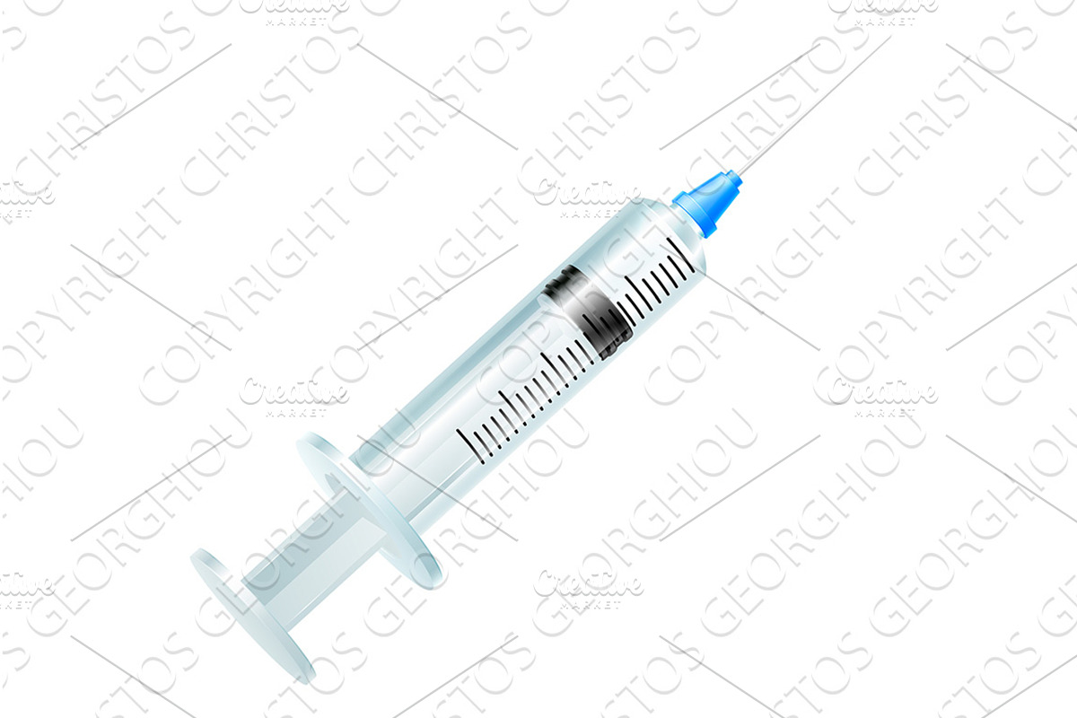 Medical Injection Needle Syringe, an Illustration by Christos Georghiou