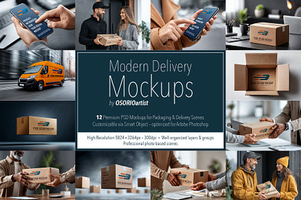 Modern Delivery Mockups