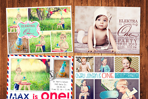 Birthday Invitation Template Set, an Invitation Template by DonyDesigns