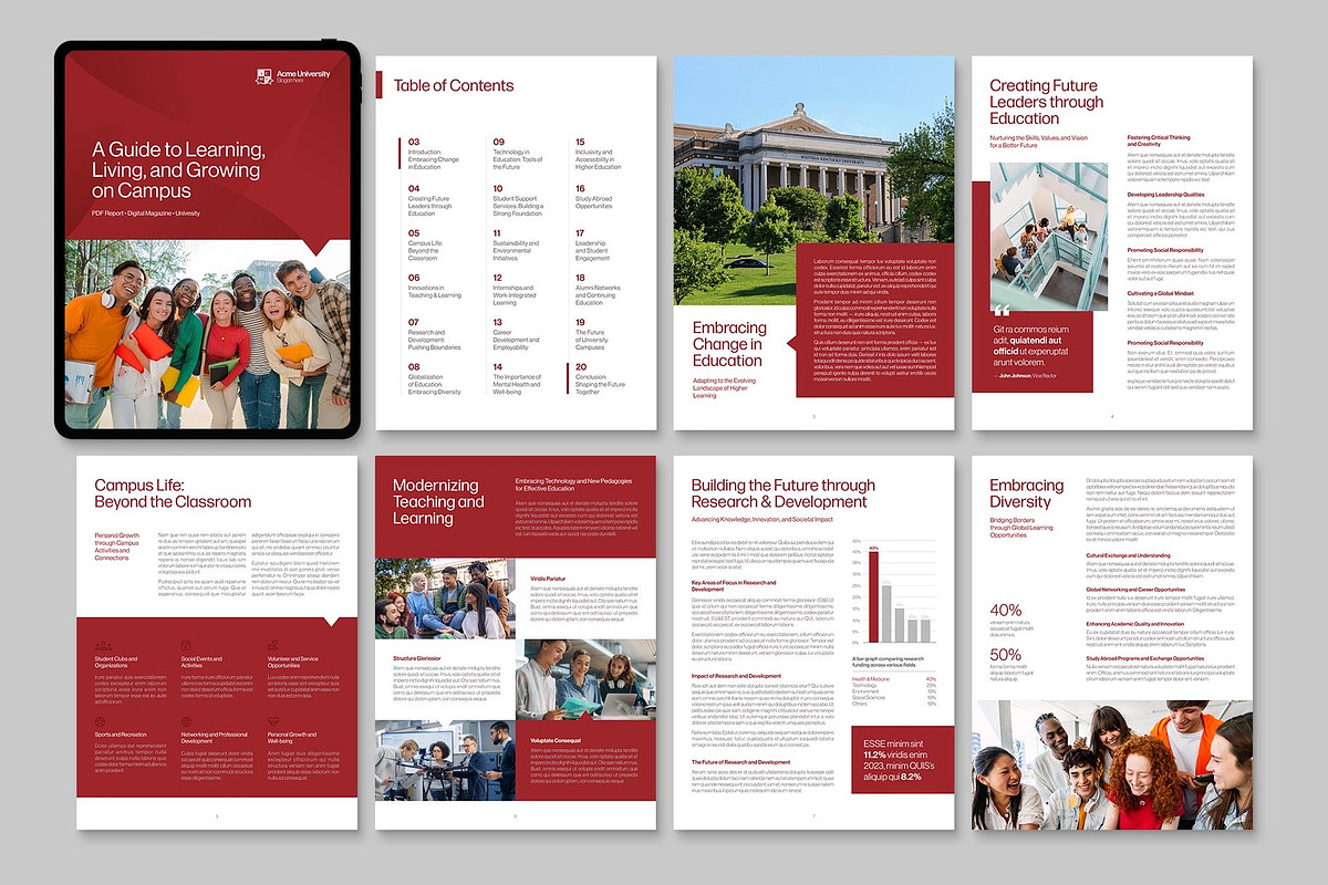 University Digital Brochure Template, a Brochure Template by BrandPacks