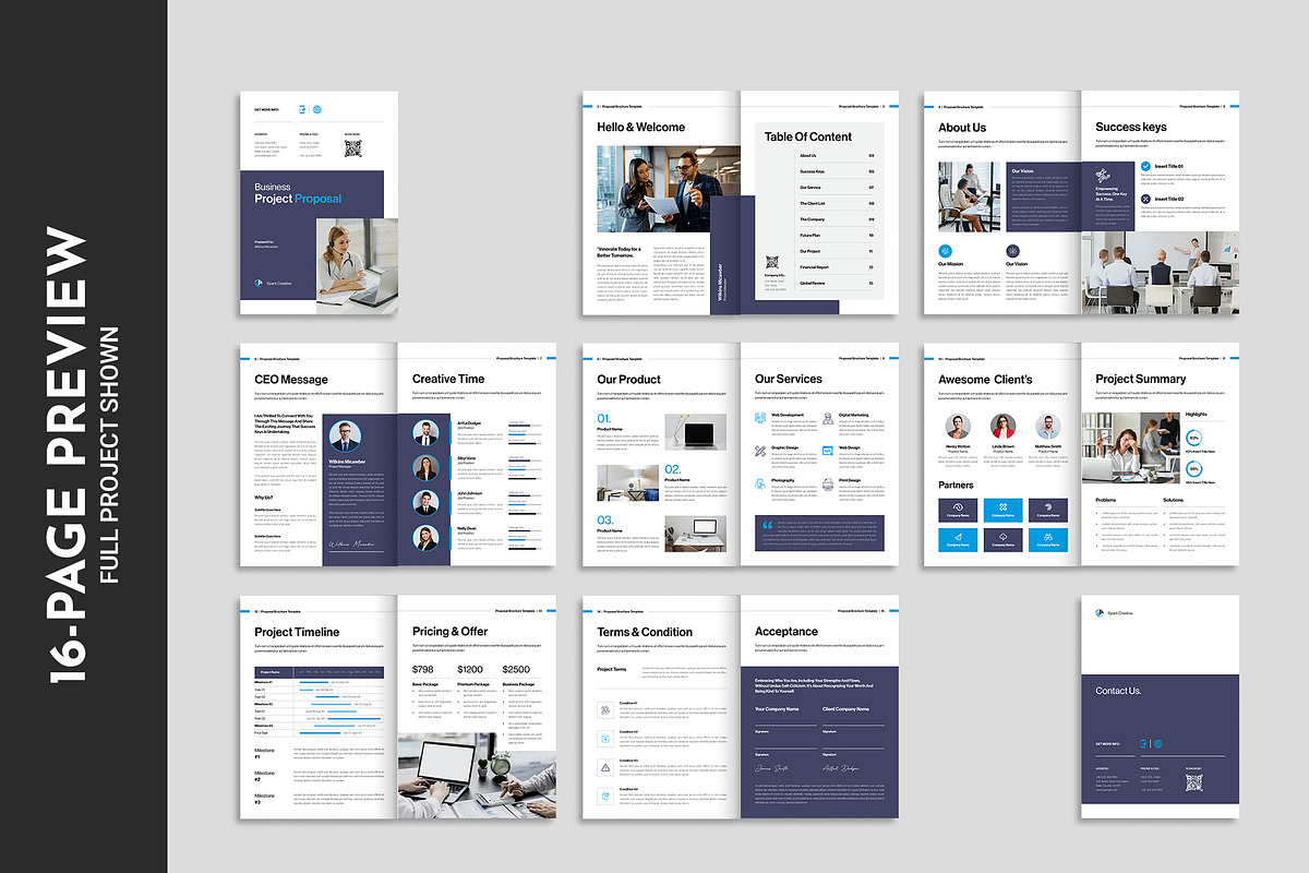 Business Proposal Brochure Template, a Brochure Template by Spark_Creative (Photo 12 of 12)