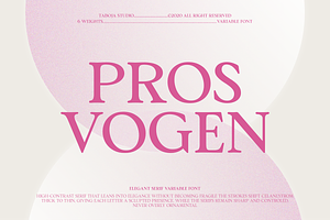 TBJ Pros Vogen Luxury Modern Serif, a Serif Font by Taboja Studio