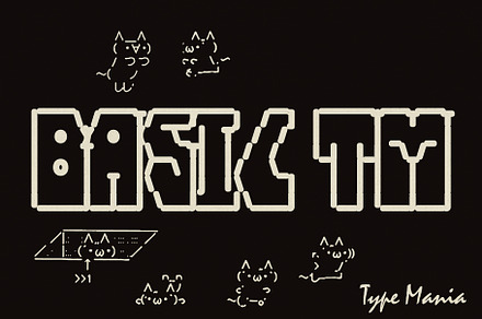 Basic TM – Quirky Computer Font, a Sans Serif Font by Type Mania