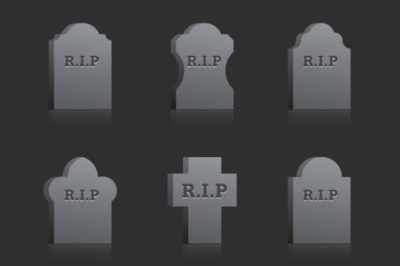 Vector Gravestones With Rip