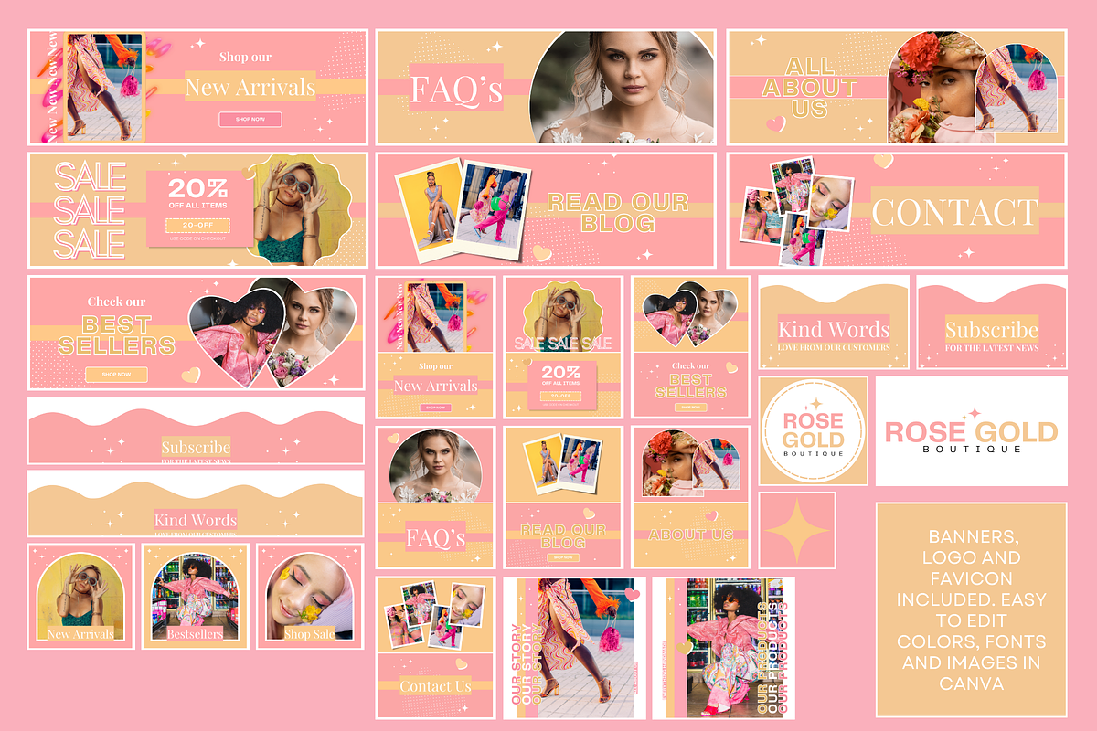 Rose Gold Shopify Theme, a Shopify Template by SunshineStudioBoutique (Photo 5 of 10)