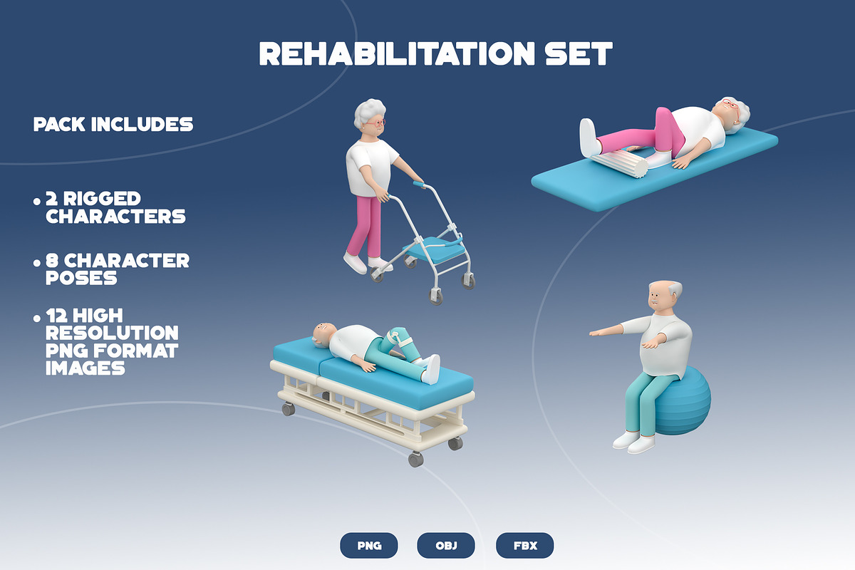 Rehabilitation Set, a Characters & Person 3D Model by Artem Varnitsin (Photo 1 of 3)