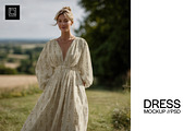 Long Sleeve Dress Mockup, an Apparel Mockup by 1001 mockups (Thumbnail 1 of 10)