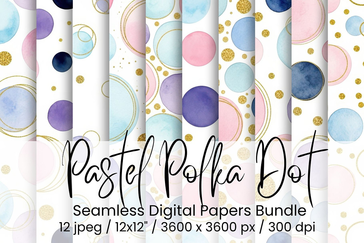 Pastel Polka Dot Seamless, an Illustration by Mashimara (Photo 1 of 4)