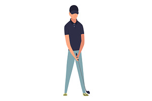 Golf player, male golfer on golf, a Sport Illustration by the8monkey