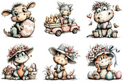 Watercolor Easter Dinosaur Clipart, an Illustration by Sublimation Artist (Thumbnail 6 of 7)