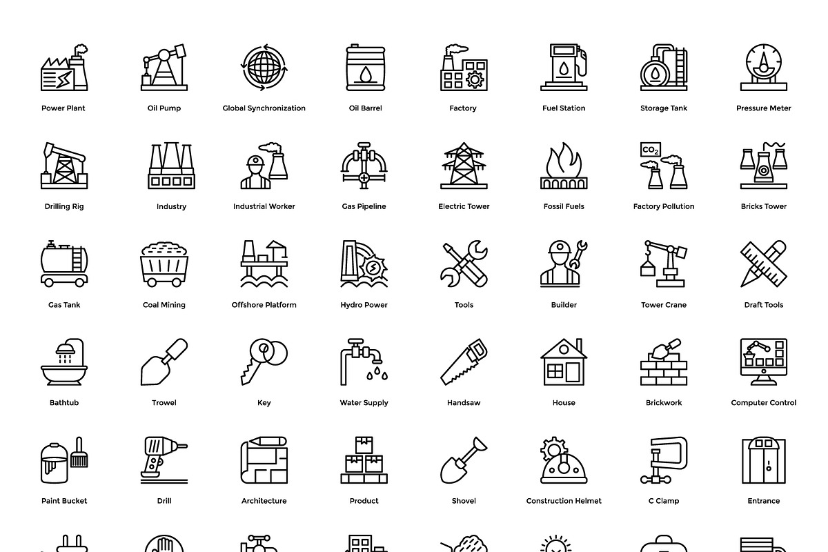 192 Industrial and Construction Icon, an Outline Icon by Vectors Market (Photo 2 of 2)