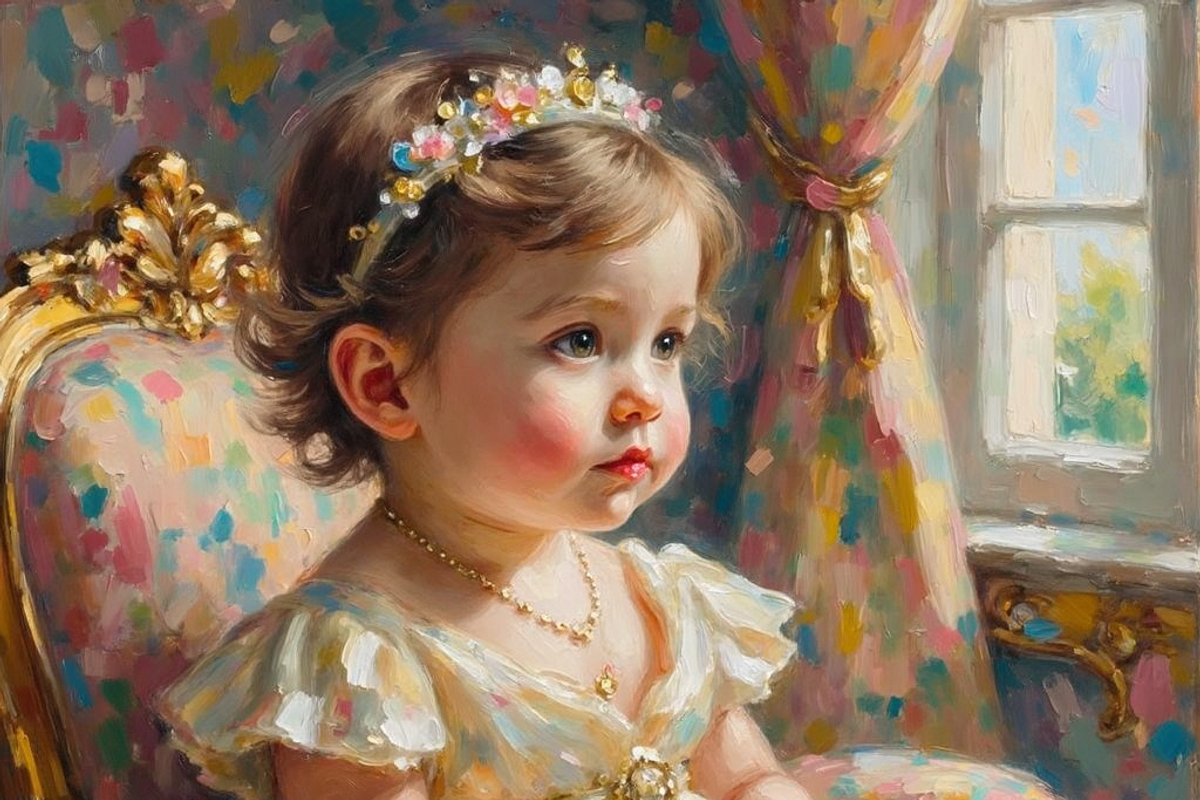 Baby Empress Bundle Oil Painting, a Person Illustration by PLUM&FIGS (Photo 4 of 13)