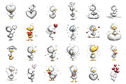 Cute Baby Duck Valentine Clipart, an Illustration by designcity5 (Thumbnail 2 of 5)