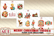 Merry Christmas Fussy-4 Cuts, a Decorative Illustration by CraftArtStory (Thumbnail 3 of 6)