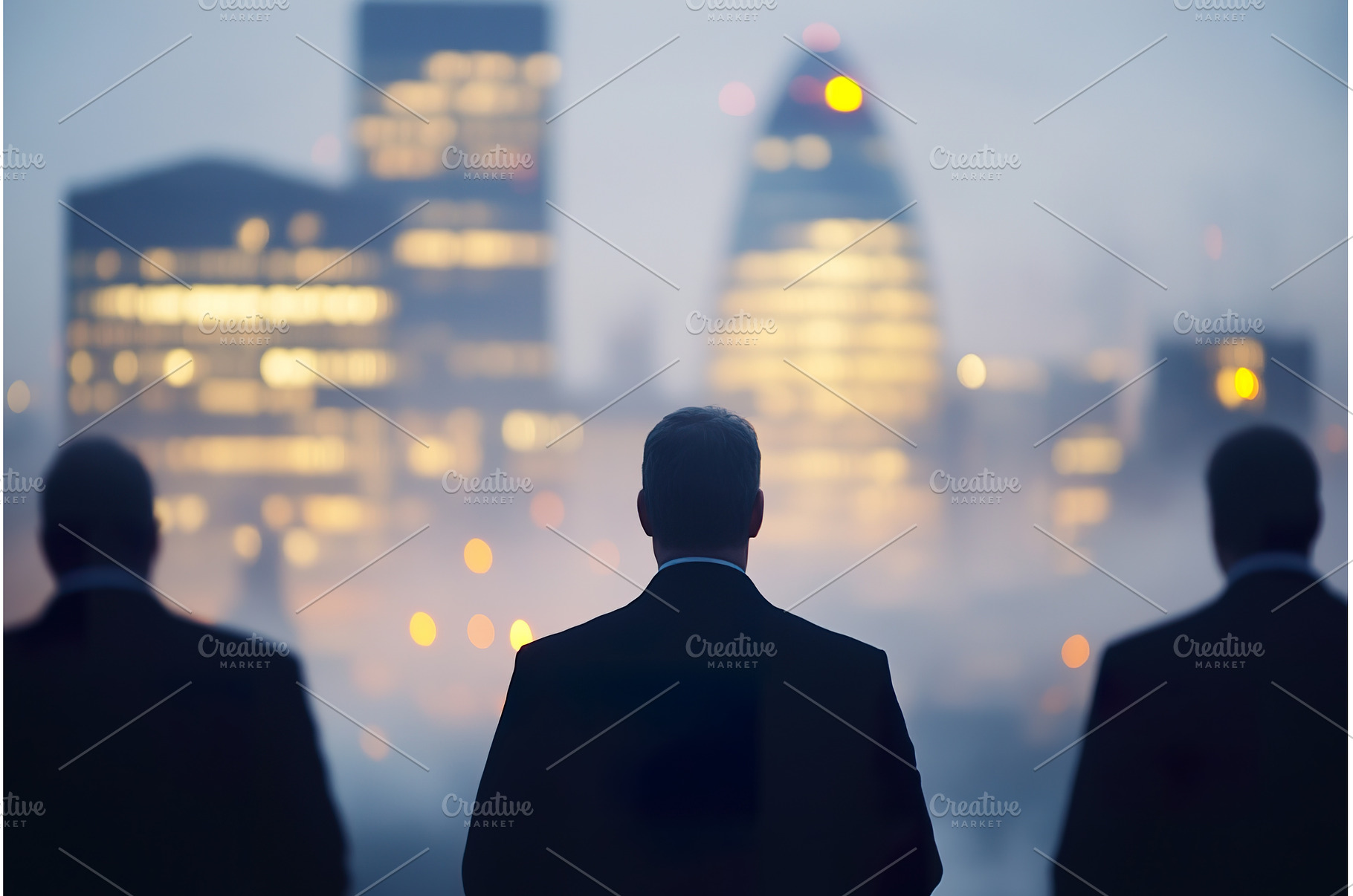 Silhouette of Businessmen, an Architecture Photo by Lermont51
