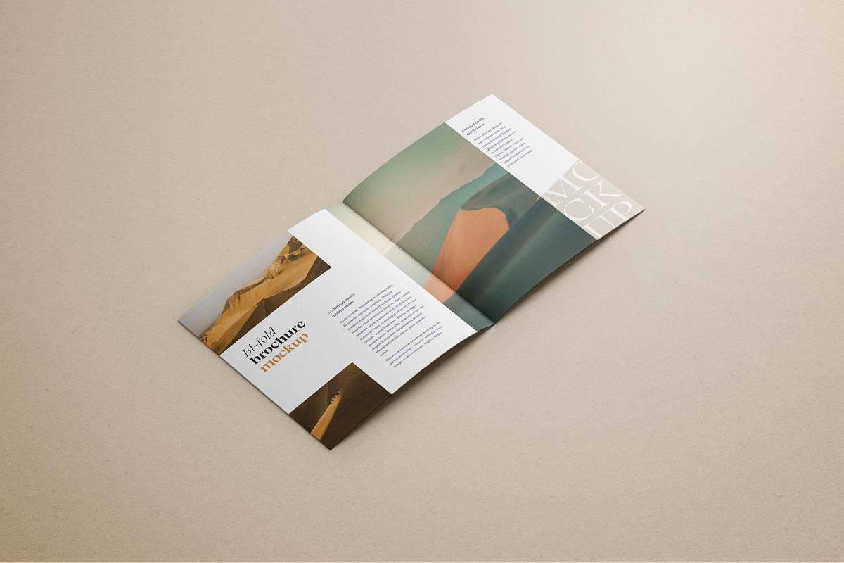 Bifold Square Brochure Mockup Set, a Print Template by mockupatelier (Photo 13 of 13)