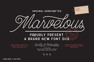 Marvelous Font Duo (Script & Sans), a Script Font by Any-Type® Foundry