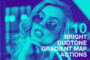 10 Bright Duotone Photoshop Actions, an Action Add-On by P-G-H (Thumbnail 1 of 11)