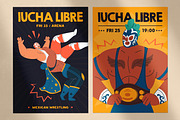 Mexican Lucha libre fight background, a Sport Illustration by Good Studio (Thumbnail 2 of 7)