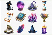 Witchcraft Magic Halloween Clipart, an Illustration by Sublimation Artist (Thumbnail 3 of 6)
