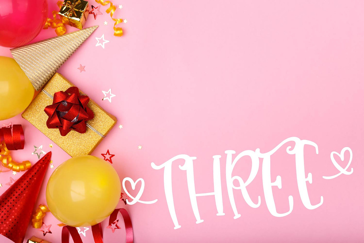 Magical Unicorn Font - With Doodles preview 4