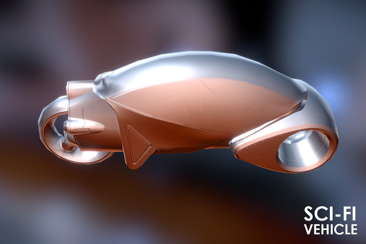 Sci-Fi Vehicle, a Cars & Vehicle 3D Model by Beatheart Creative Studio (Photo 10 of 12)