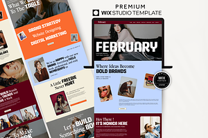 Bold Wix Website for Creative Agency, a Wix Template by AdvertFox