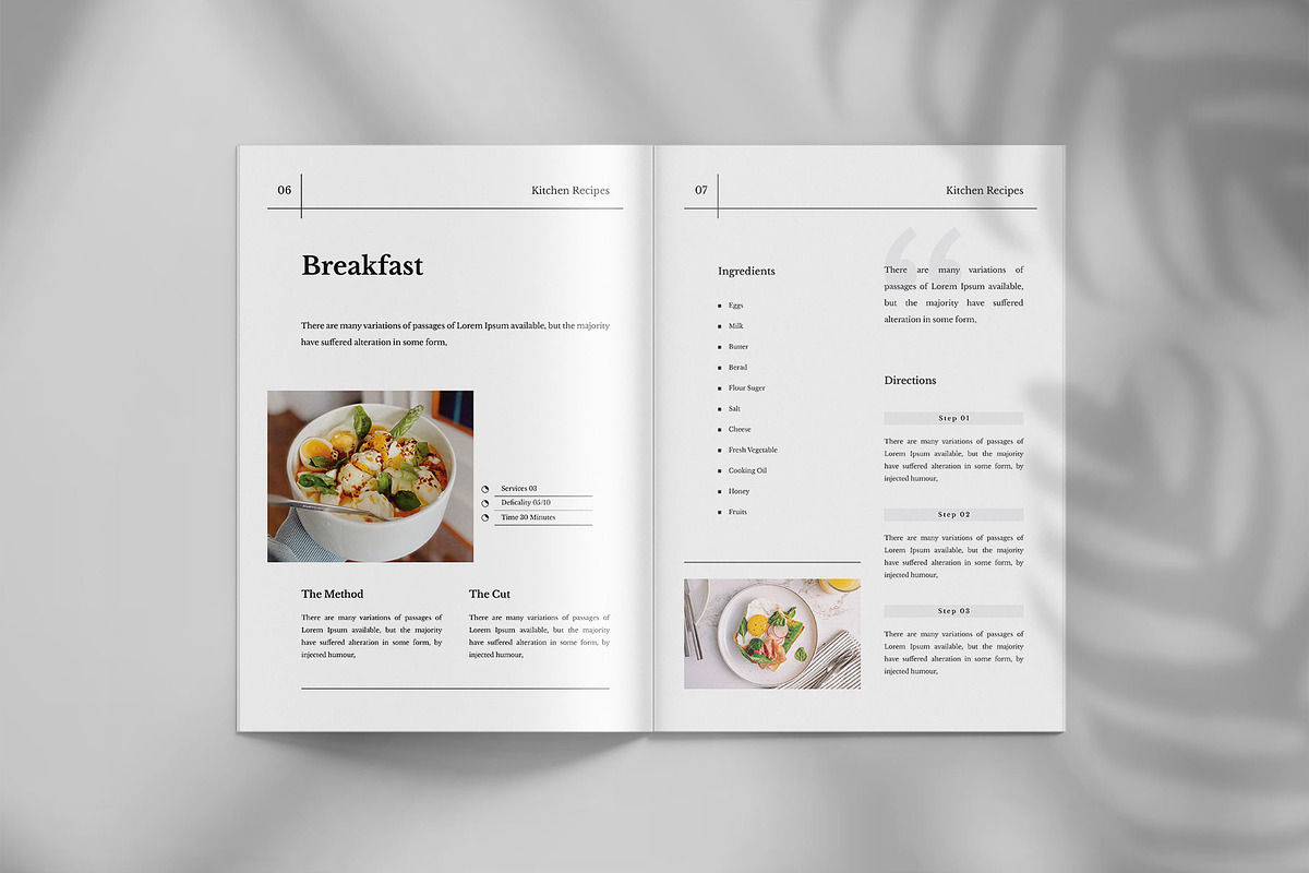Recipe cookbook layout template, a Brochure Template by Tanmoy Topu (Photo 4 of 7)