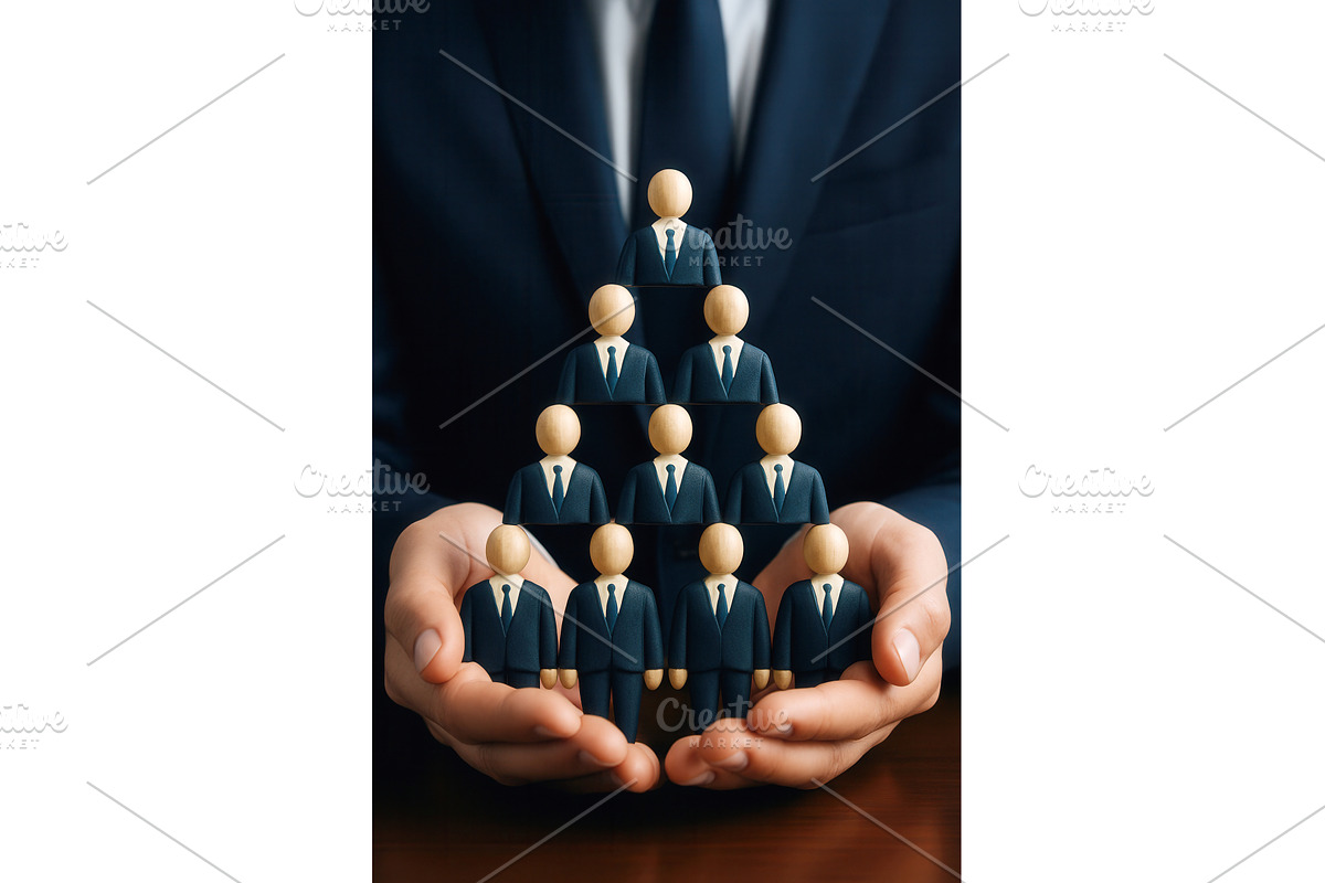 Close-up of businessperson holding a, a Person Illustration by Sergey Kotenev