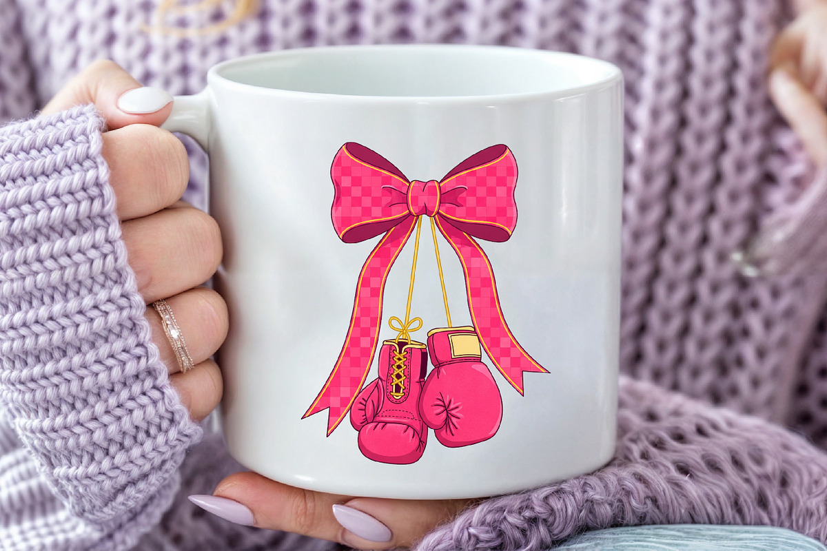 Coquette Boxing Gloves Pink Png, an Illustration by Craft Nest (Photo 3 of 6)