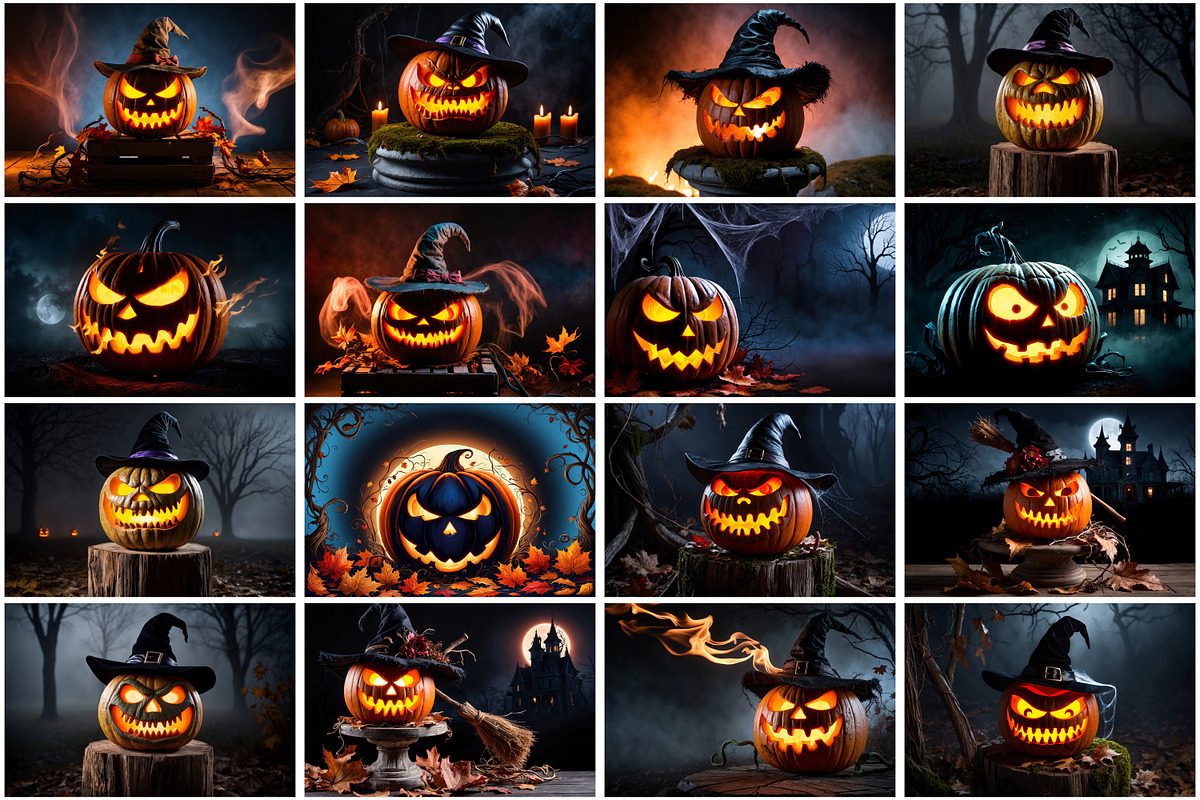 Creepy Halloween Pumpkin Wallpaper, a Background Graphic by Forhadx5 (Photo 7 of 8)