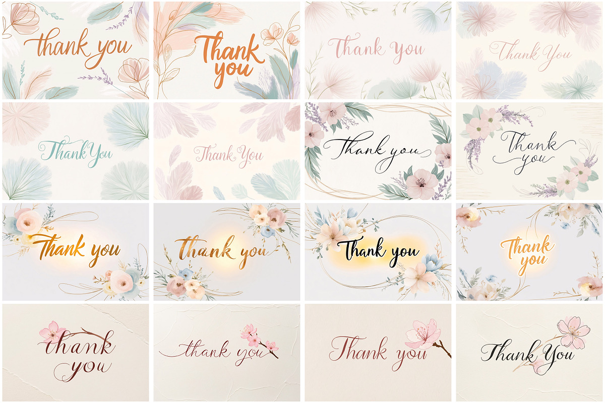 Thank You Card Bundle, a Card Template by Forhadx5 (Photo 3 of 8)