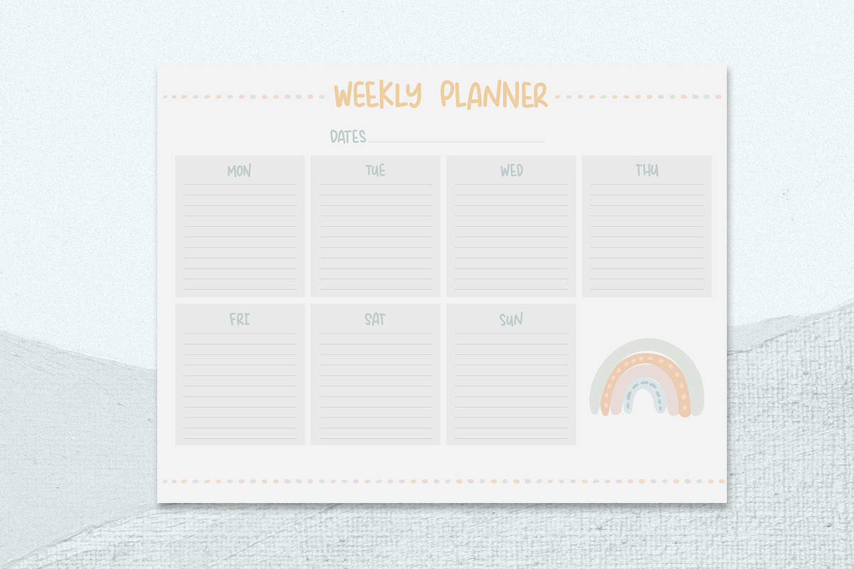 Daily and Weekly Planner Sheets, a Stationery Template by Creative Moxie Studio (Photo 2 of 4)