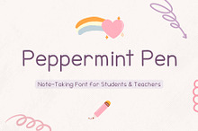 Peppermint Pen - Handwritten Font