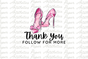 Glamour Girl Glam Clipart Pink png, a Decorative Illustration by Paper Artsthetics (Thumbnail 6 of 6)