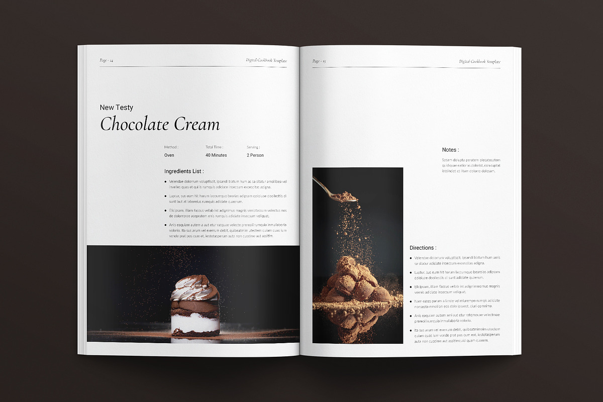 Digital Cook Book Template, a Brochure Template by E-Type (Photo 6 of 7)