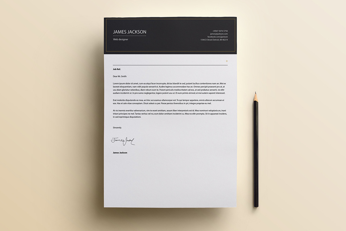 Resume/CV - Classic Gold, a Resume Template by 3Angle (Photo 3 of 5)
