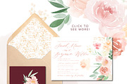 Soft Blush Floral Watercolor Set, an Illustration by One and Only Paper (Thumbnail 2 of 7)