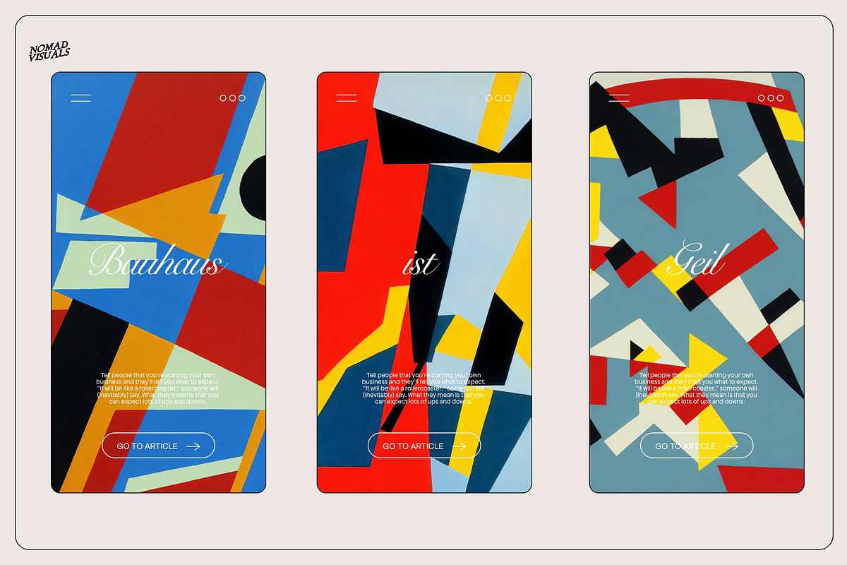 Bauhaus Paintings, a Decorative Illustration by Nomad Visuals (Photo 11 of 21)