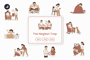The Neglect Trap Illustration, an Object Graphic by Jump Studio