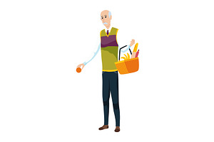 Man shopping at the supermarket, an Object Illustration by the8monkey