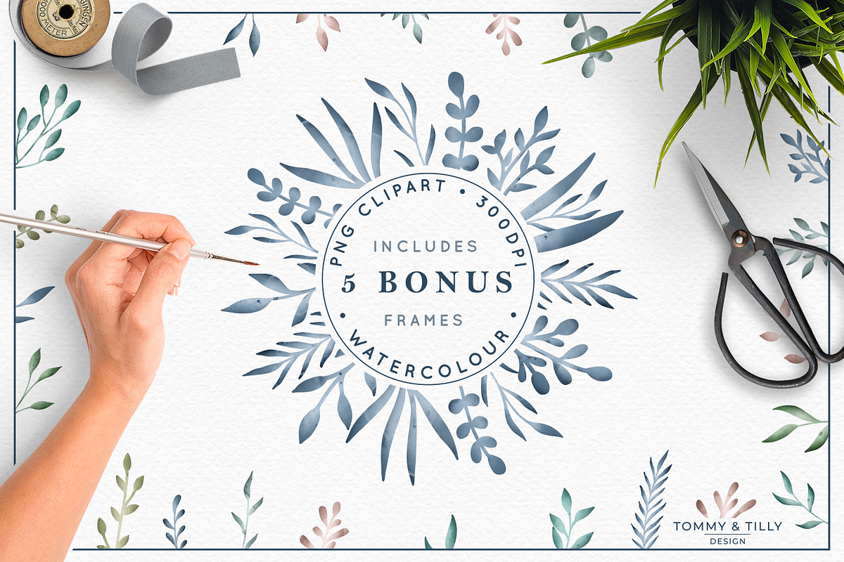 The Foliage Bundle | Watercolour PNG, an Illustration by Tommy & Tilly Design (Photo 2 of 5)