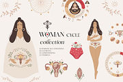 Woman cycle collection, a Healthcare Illustration by Alisovna (Thumbnail 1 of 10)