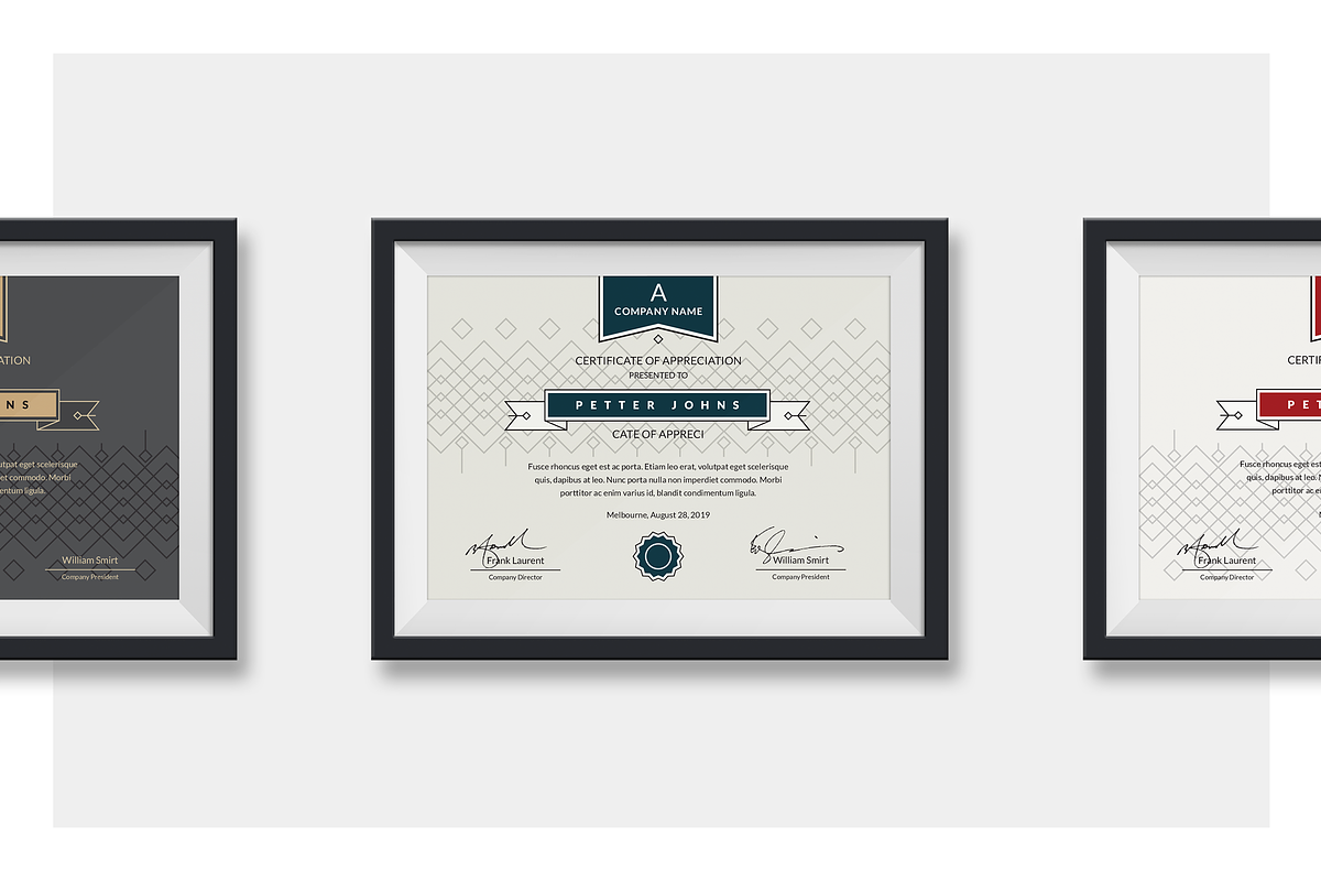 Simple Certificate, a Stationery Template by silukEight (Photo 4 of 9)