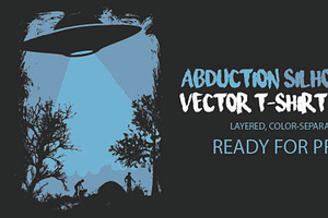 Abduction Silhouette T-Shirt Vector