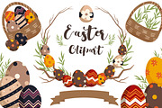 Easter Eggs Clipart Collection Set, a Decorative Illustration by DrawStudio1988 (Thumbnail 1 of 6)