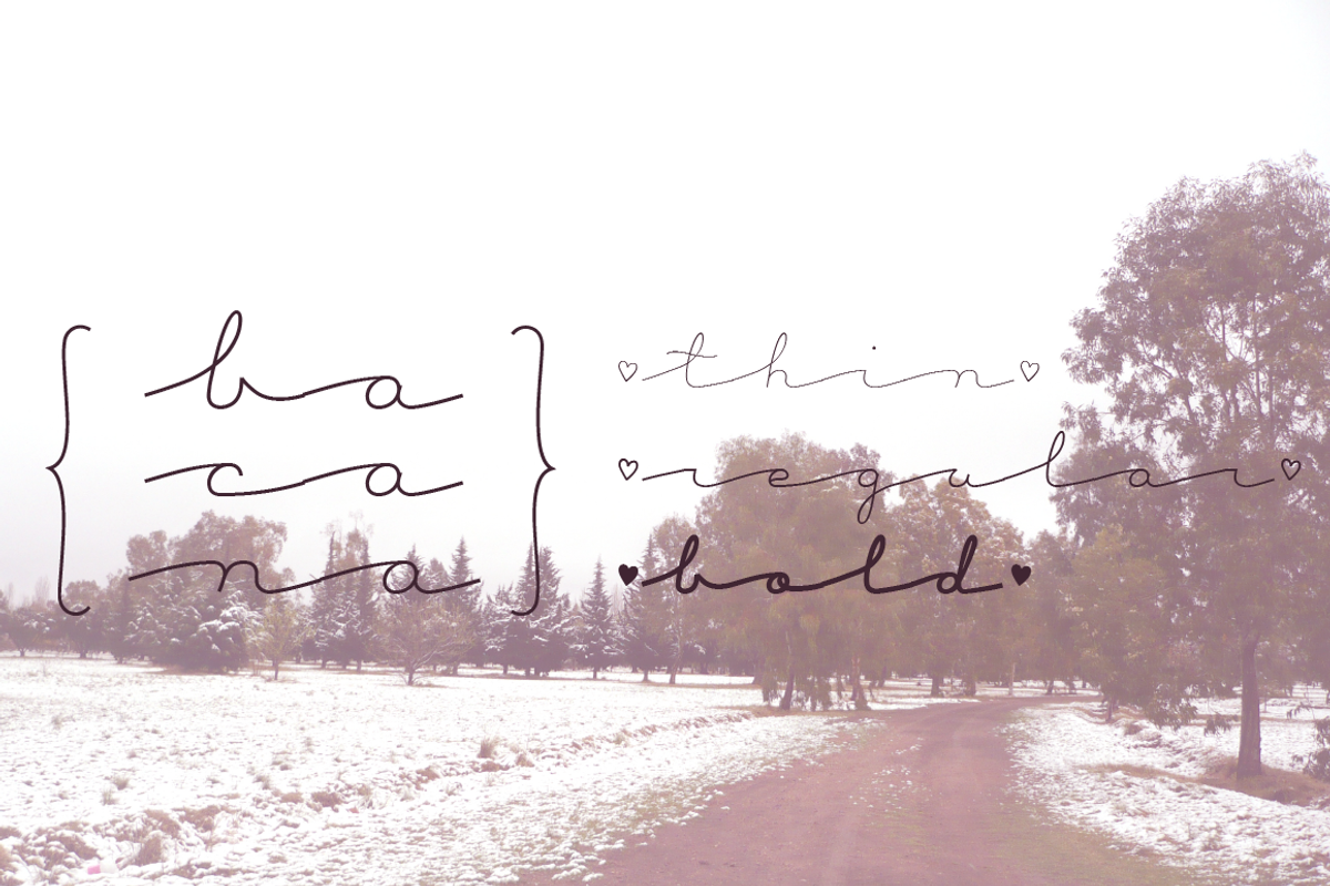 Bacana font family preview 2